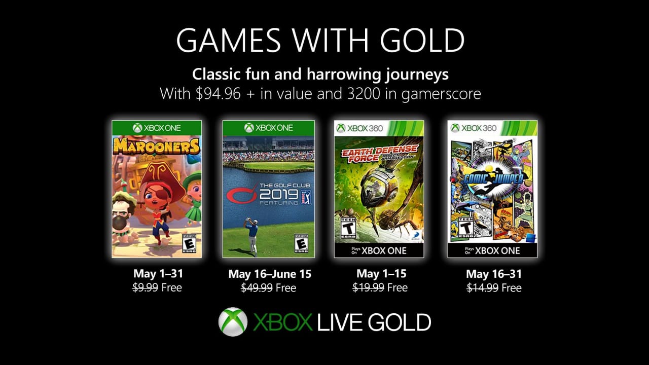 Conoce los juegos de Games with Gold del mes de mayo 1