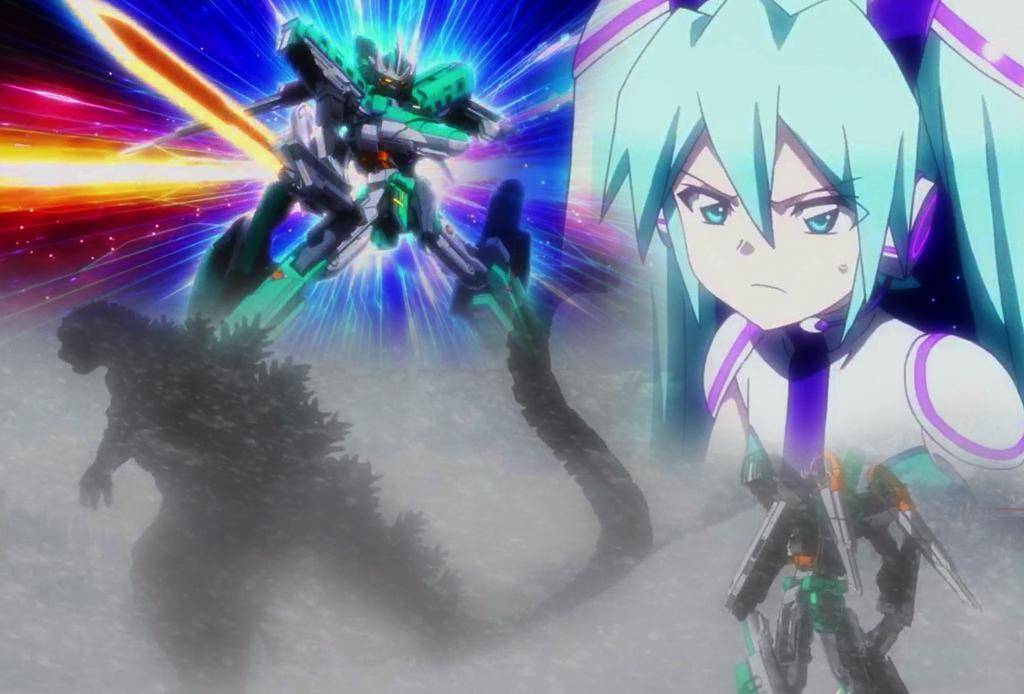 Shinkalion hace posible Hatsune Miku vs Godzilla