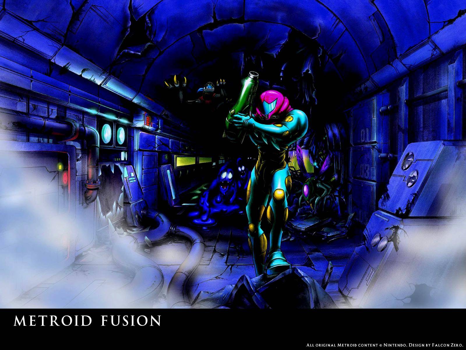Metroid Fusion en Minecraft (Póster)