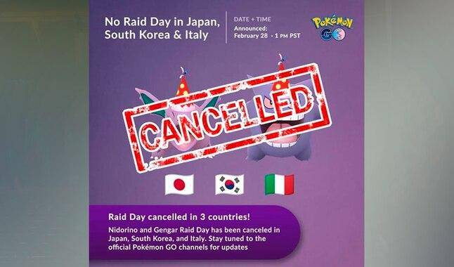 Pokémon Go (Eventos Cancelados)