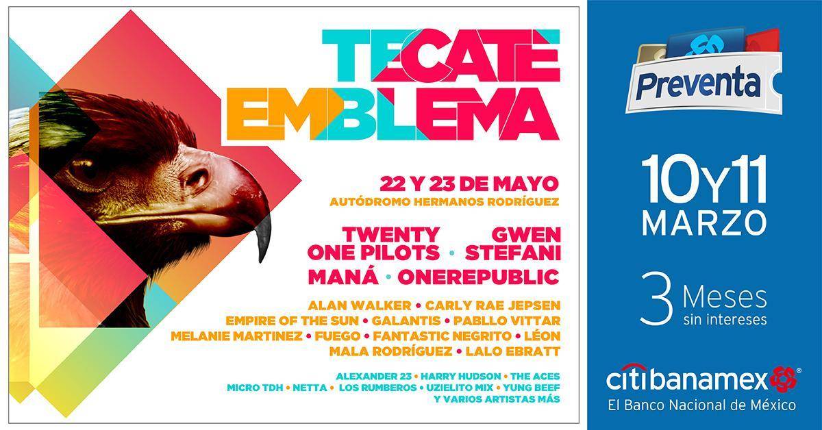 Festival Tecate Emblema: Conoce El Lineup De La 1ra Edición — No Somos ...