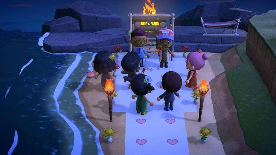 Ni el Coronavirus los separa, pareja ñoña celebra su boda en Animal Crossing