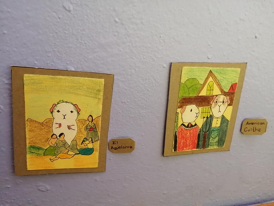 Exposición temporal Cui 20: una usuaria de Facebook recrea pinturas icónicas para sus cuyos 6