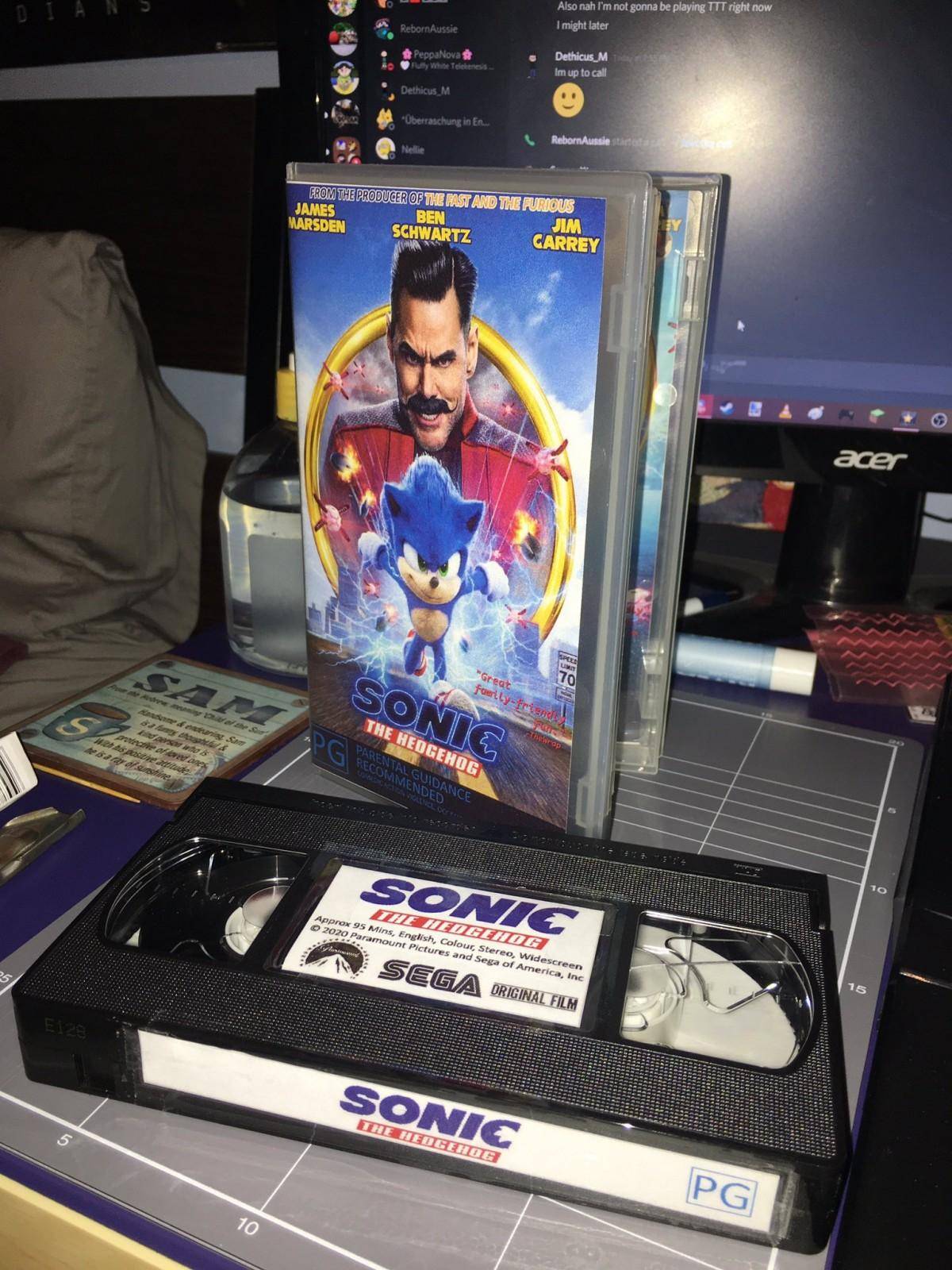 Sonic la película en VHS