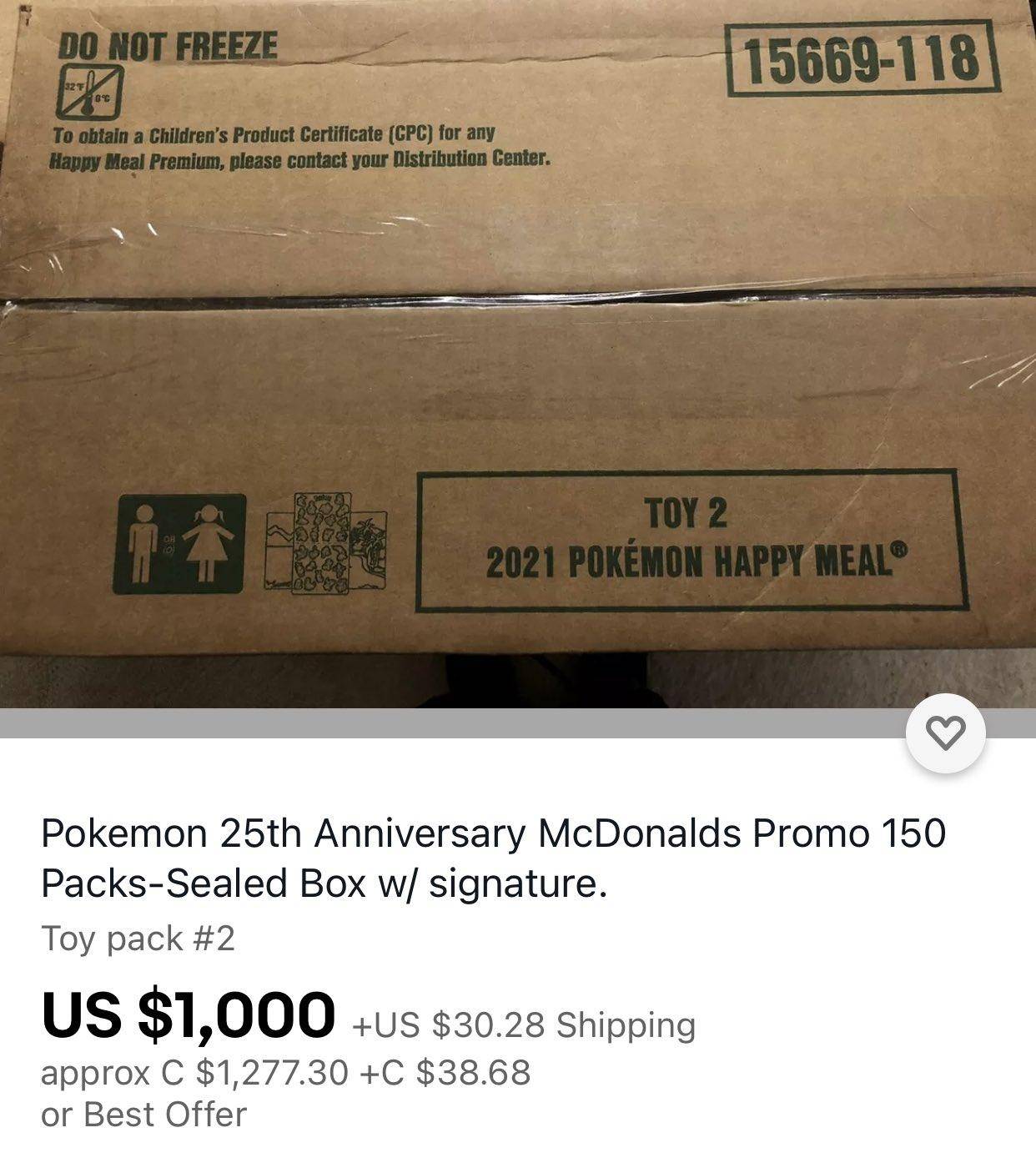 Pokémon x McDonald's TCG