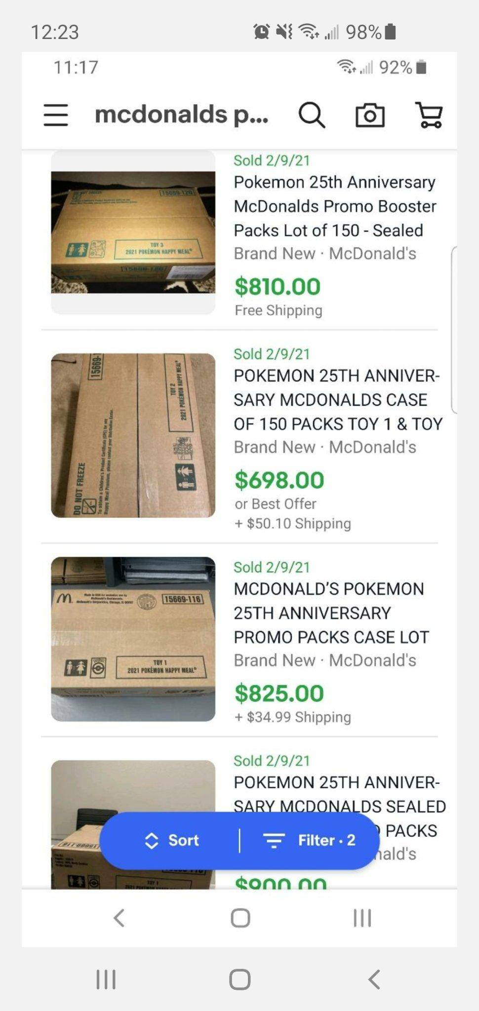 Pokémon x McDonald's TCG