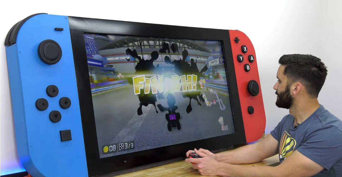 YouTuber crea el Nintendo Switch más grande del mundo y con 4K