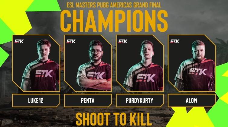 ESL PUBG Masters: El equipo estadounidense Shoot To Kill (STK) es el campeón del torneo 1
