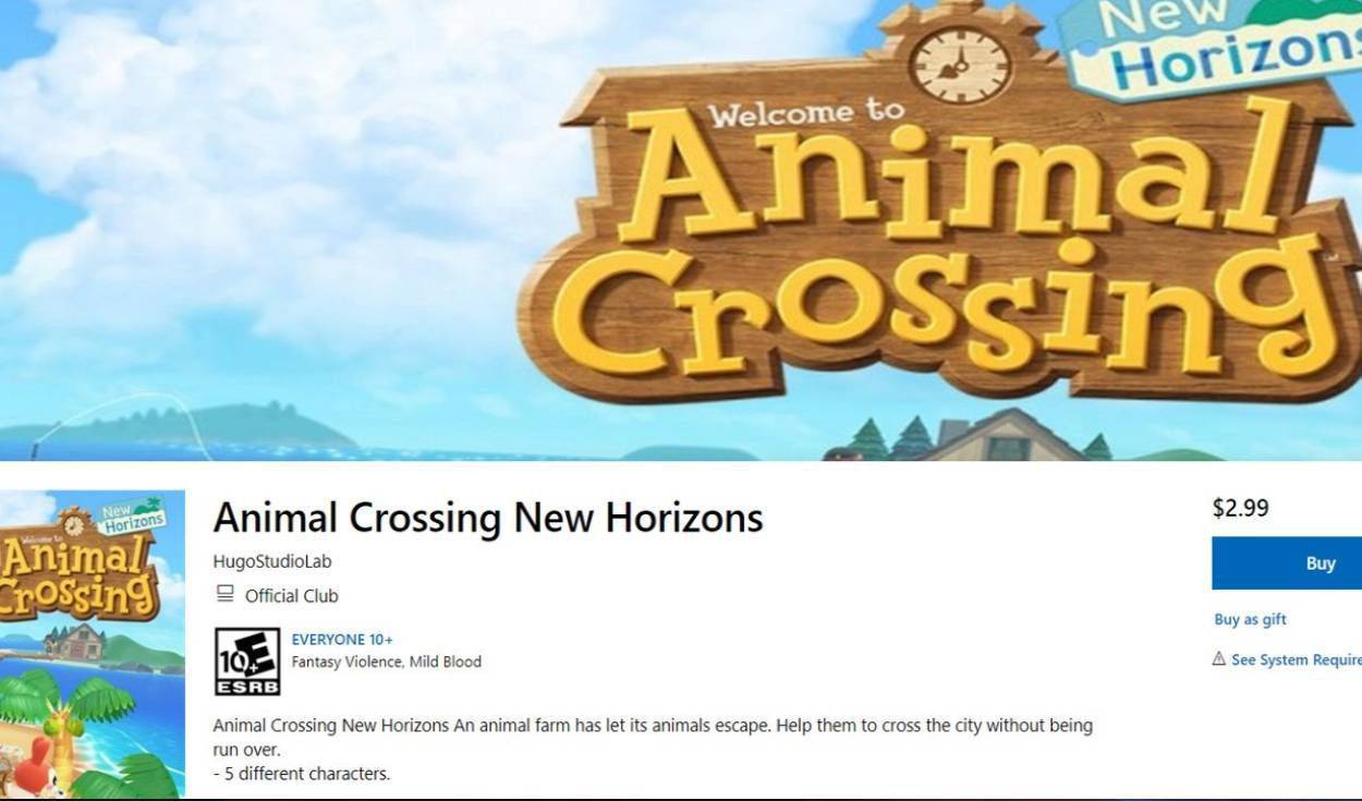Animal Crossing: New Horizons se puede comprar en la Microsoft Store por menos de $100 pesos pero...