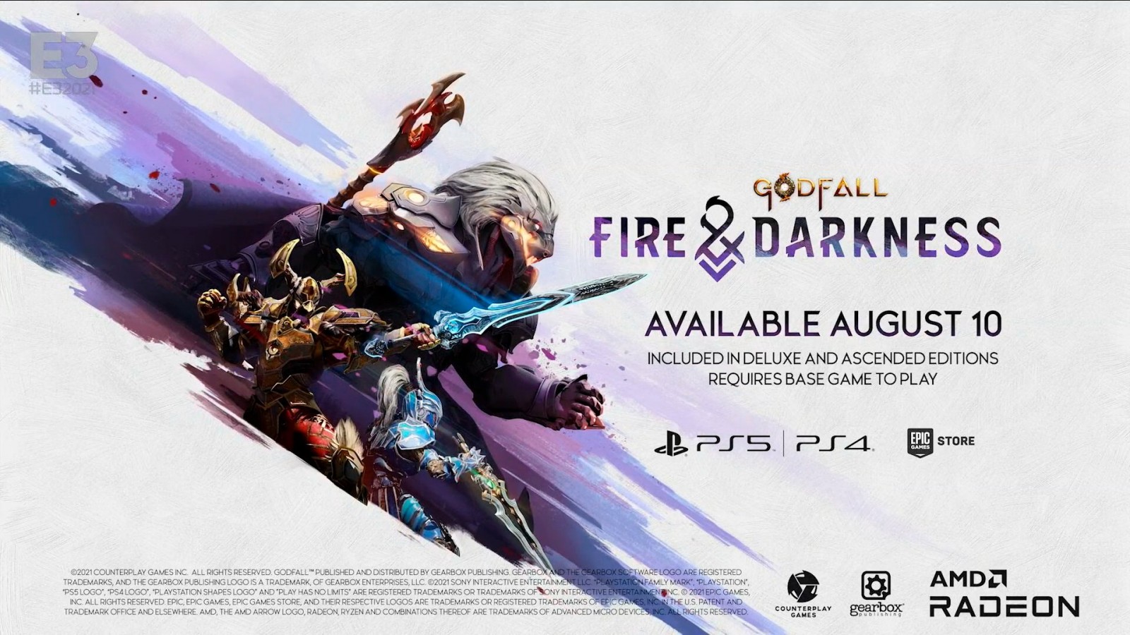 E3 2021: Godfall presenta la expansión Fire & Darkness y la actualización Lightbringer