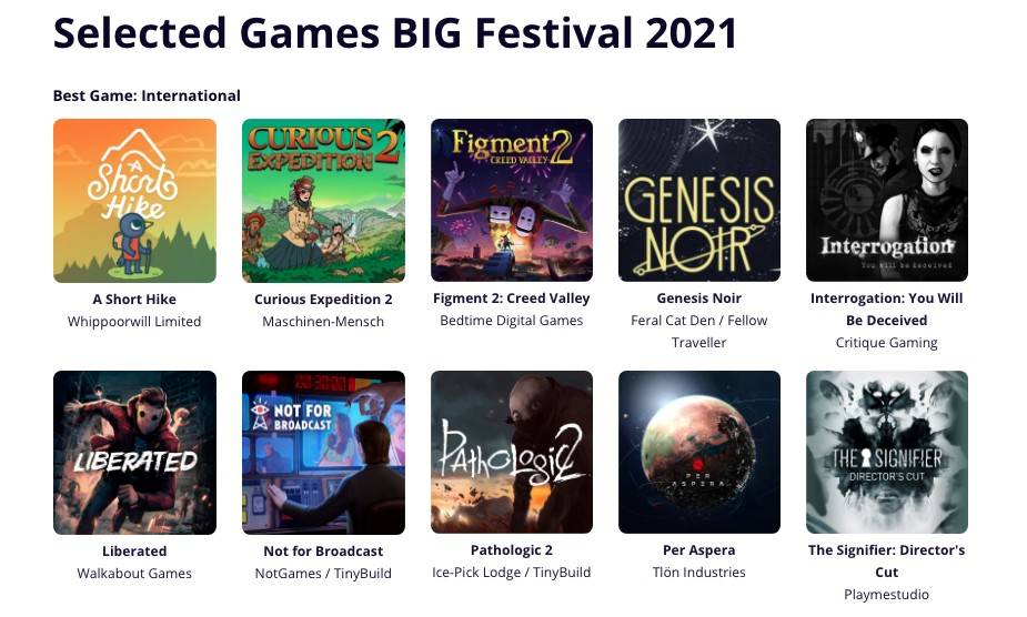 (BIG Festival) Lo más destacado del Brazil´s Independent Games Festival 2021 1