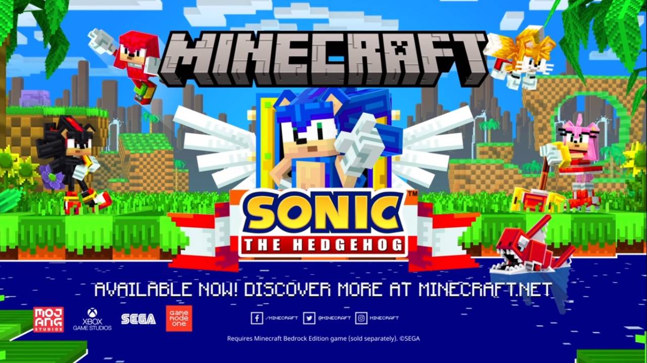 Ya está disponible el DLC de Sonic en Minecraft