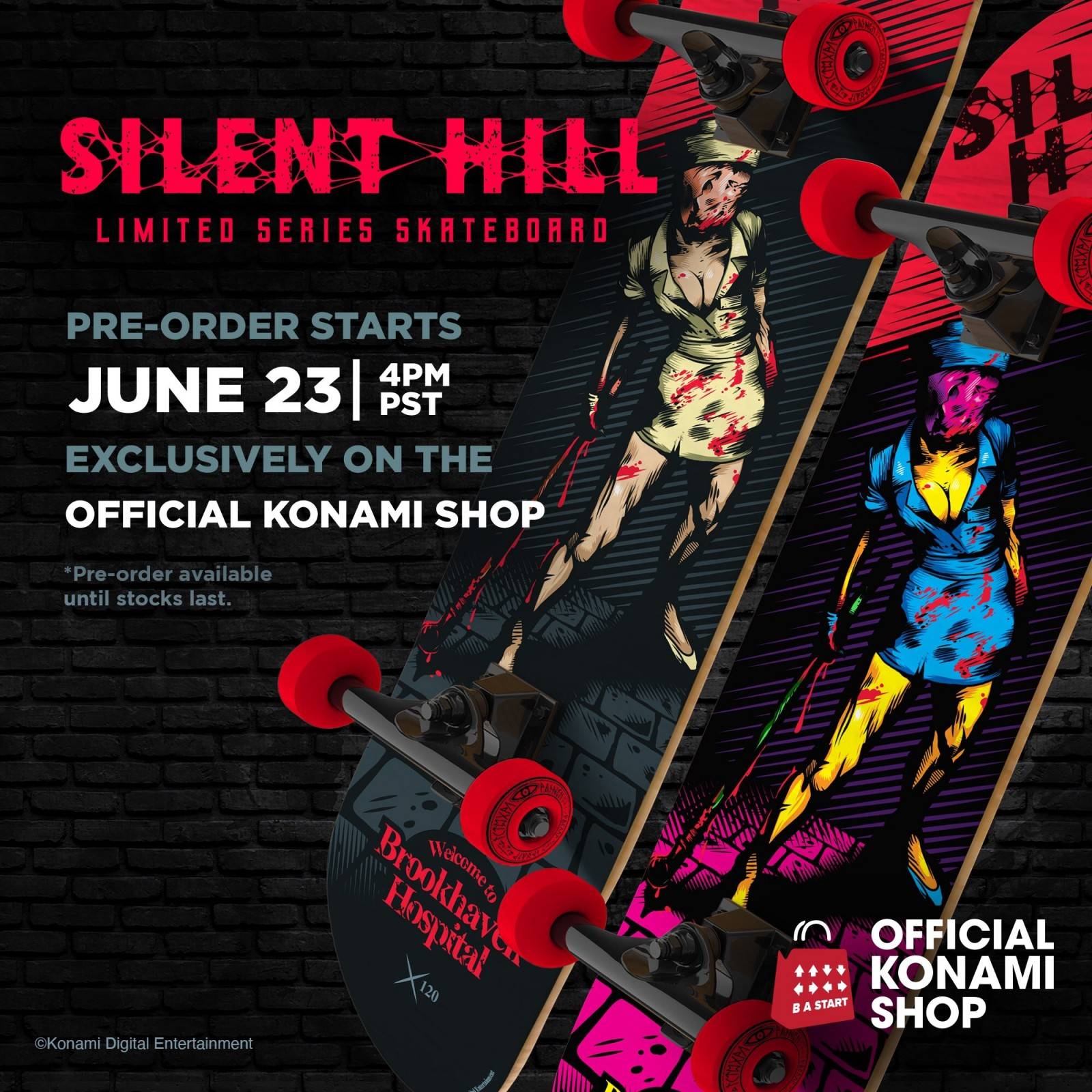 Konami presenta una patineta de Silent Hill 1