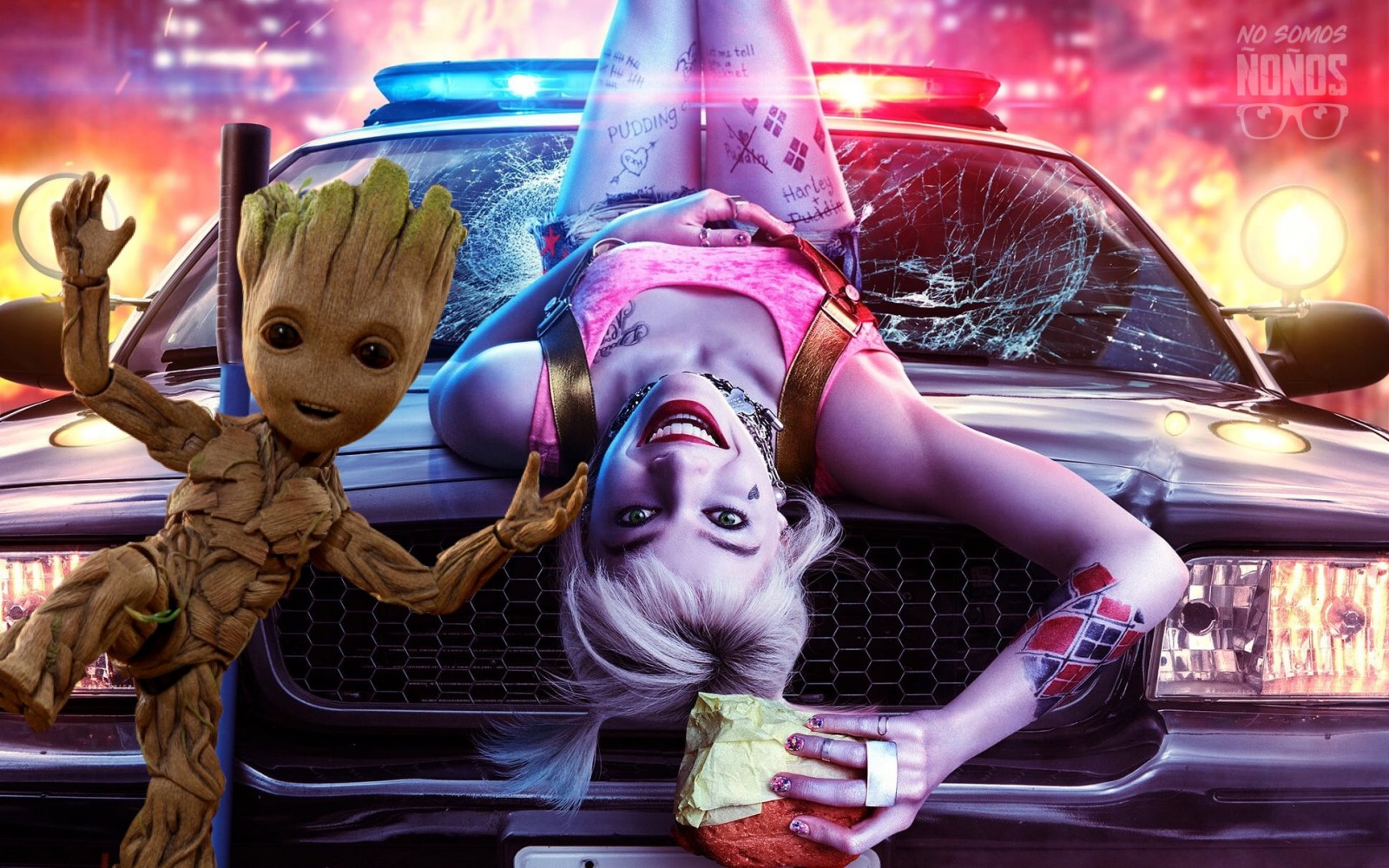 Margot Robbie, Harley Quinn, Groot, James Gunn