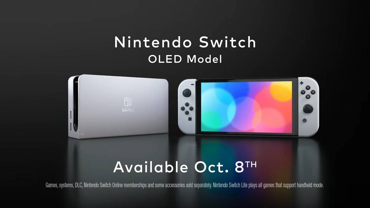 Nintendo Switch OLED Model, asi es el nuevo modelo con una mejor pantalla y mas memoria interna.