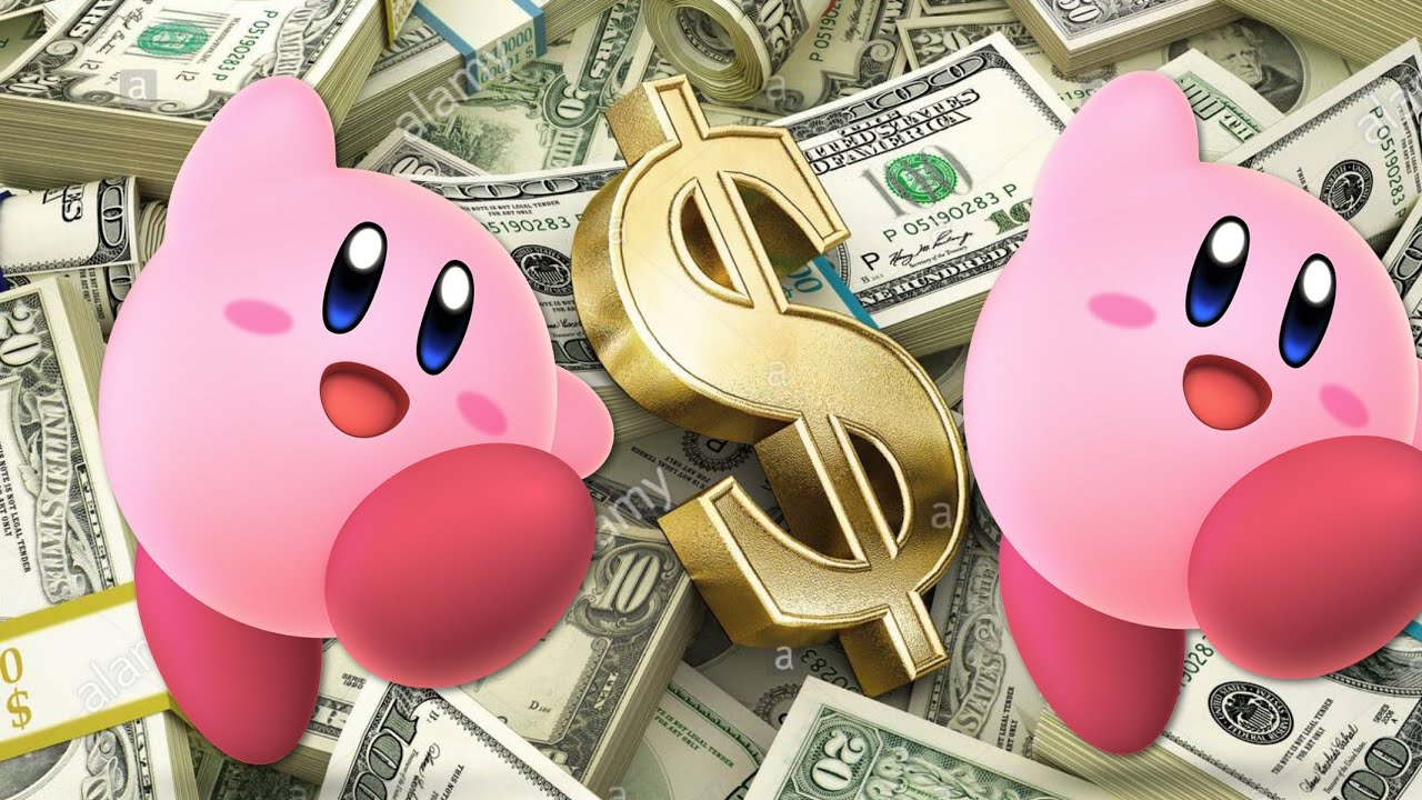 Kirby, dinero, money, dolares