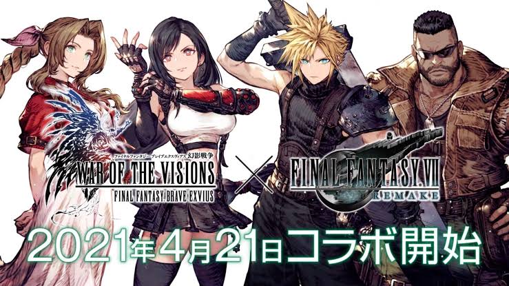 War of the Visions Final Fantasy Brave Exvius tendrá una colaboración con FFVII Remake 4
