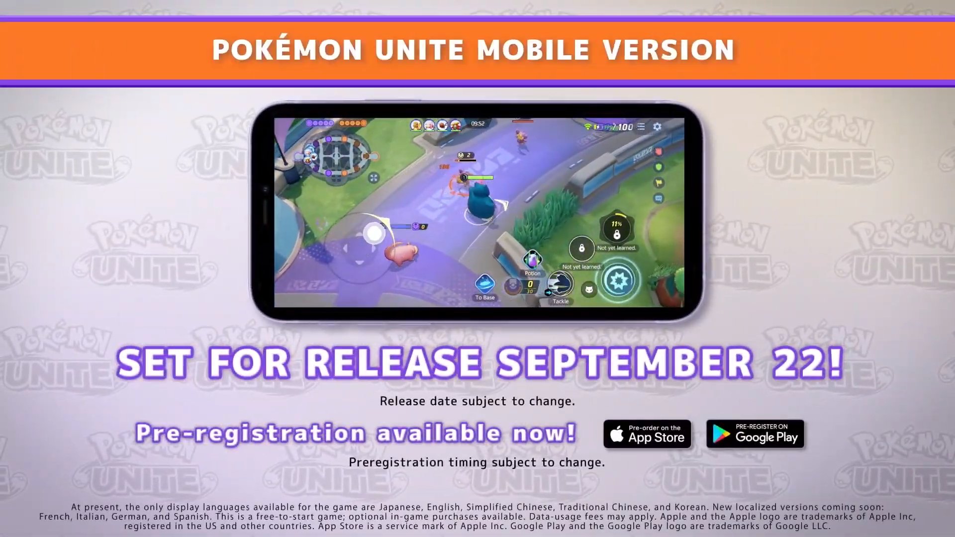 Pokemon UNITE llega a móviles este 22 de Septiembre con novedades y nuevos personajes jugables.