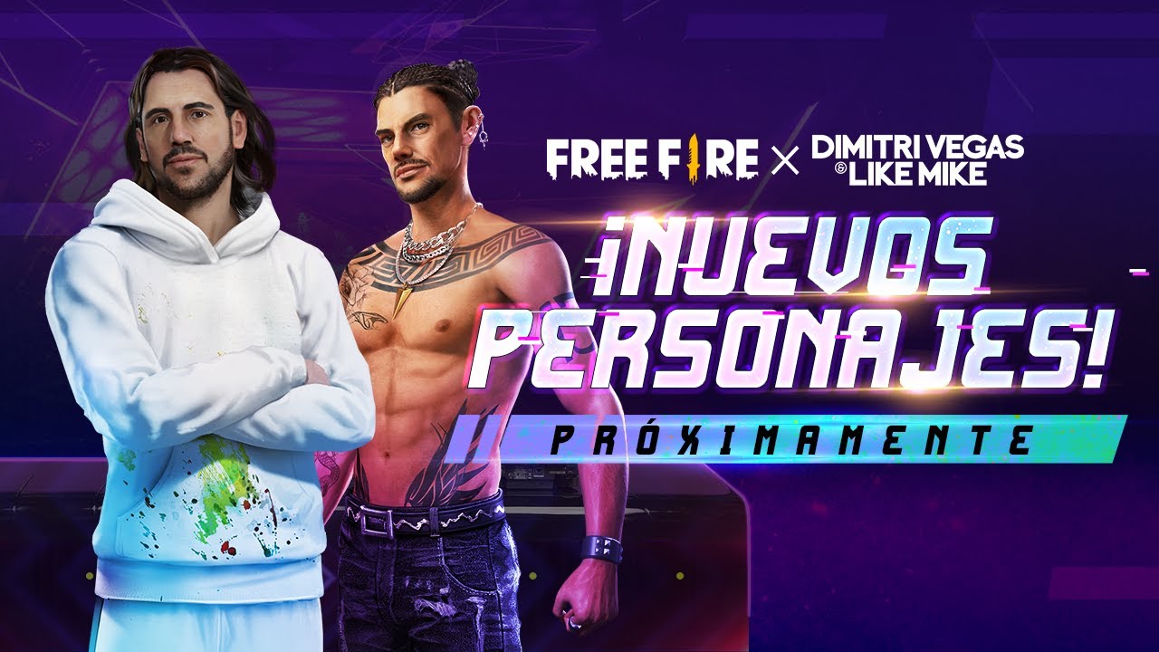 Los DJs Dimitri Vegas y Like Mike llegan a Free Fire para celebrar su 4to aniversario