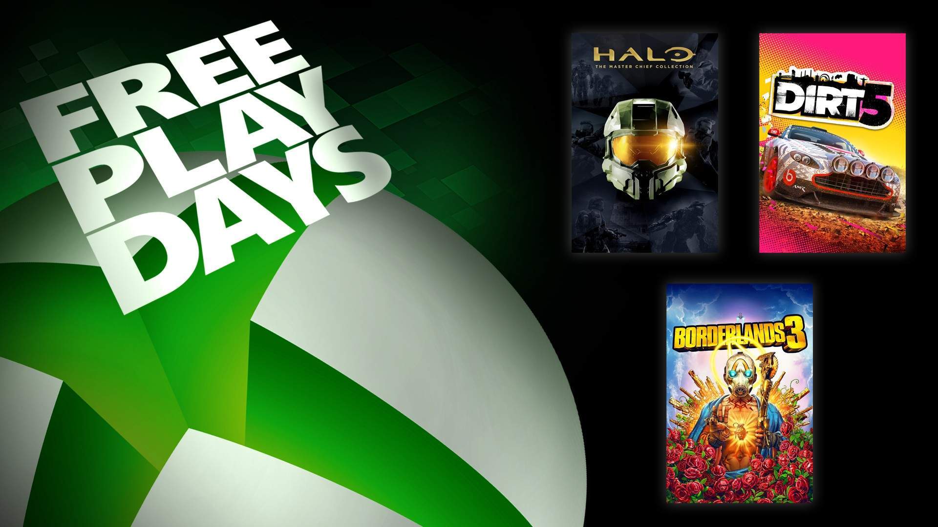 Xbox Free Play Days: Juega Halo TMCC, Dirt 5 y Borderlands 3 totalmente gratis este fin de semana