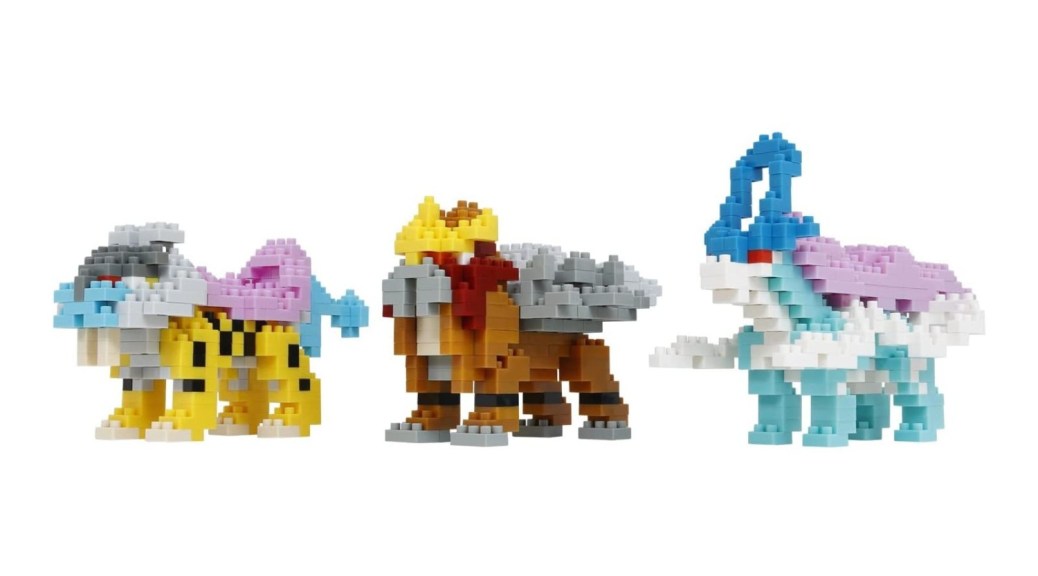 Pokémon: Raikou, Entei y Suicune de Nanoblock llegarán en abril de 2022