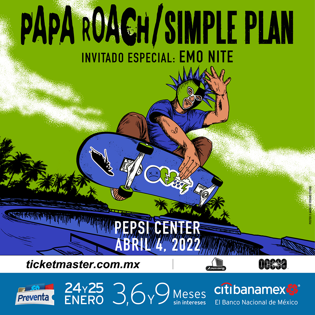Papa Roach y Simple Plan regresan a la CDMX el 4 de abril 1