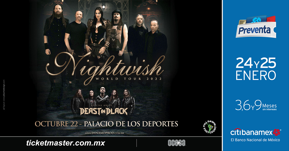 Nightwish llega a dominar el Palacio de los Deportes