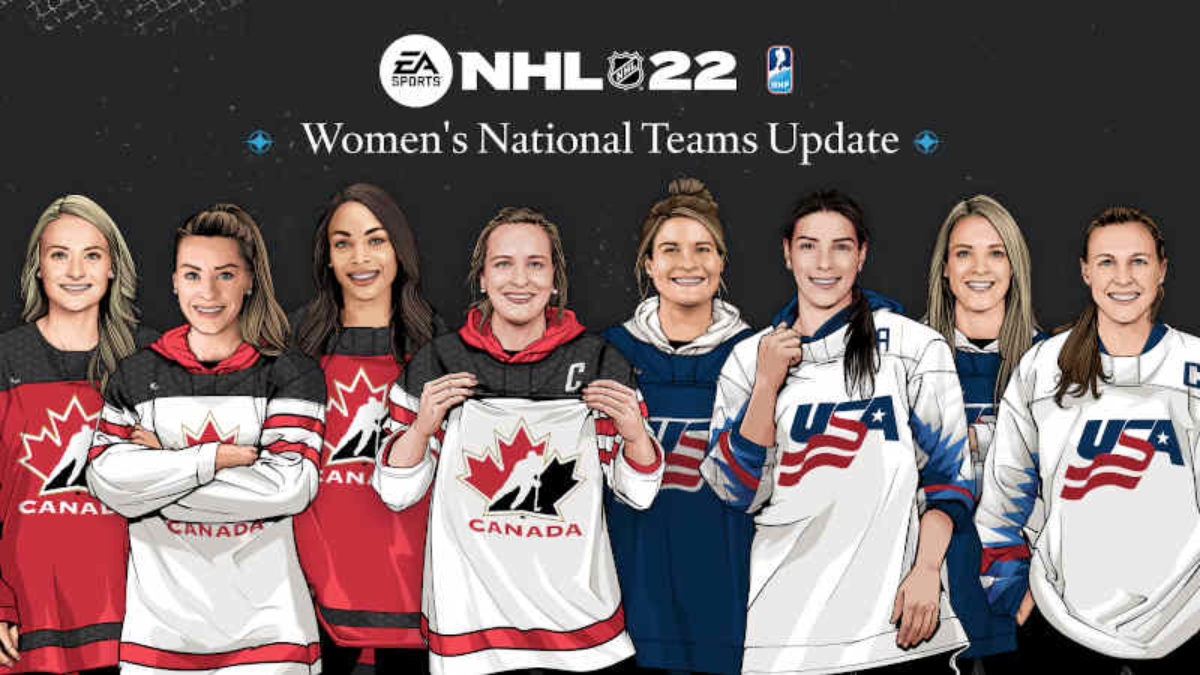 Llegan los primeros equipos femeniles a NHL 22