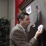 Guardia, pintura, ojitos, Mr Bean