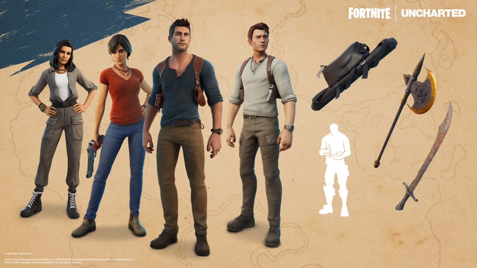 Busca los tesoros de Uncharted en la colaboración que hay con Fortnite