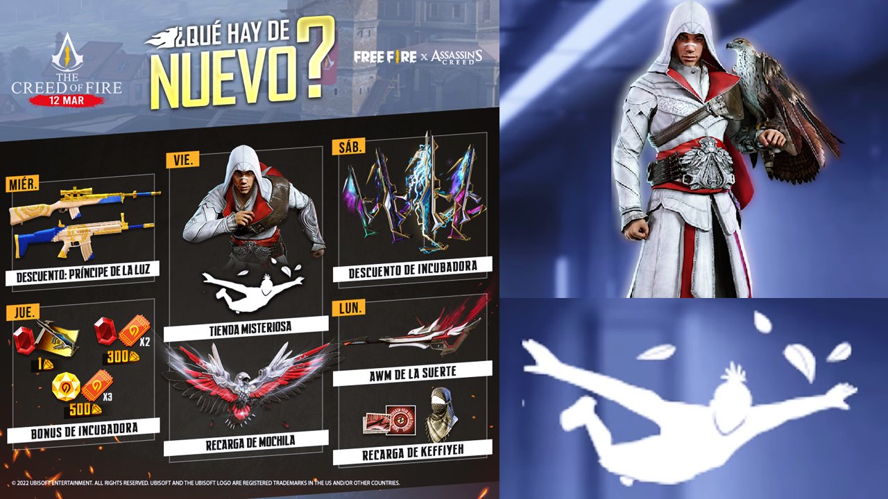 Free Fire y Assassin’s Creed