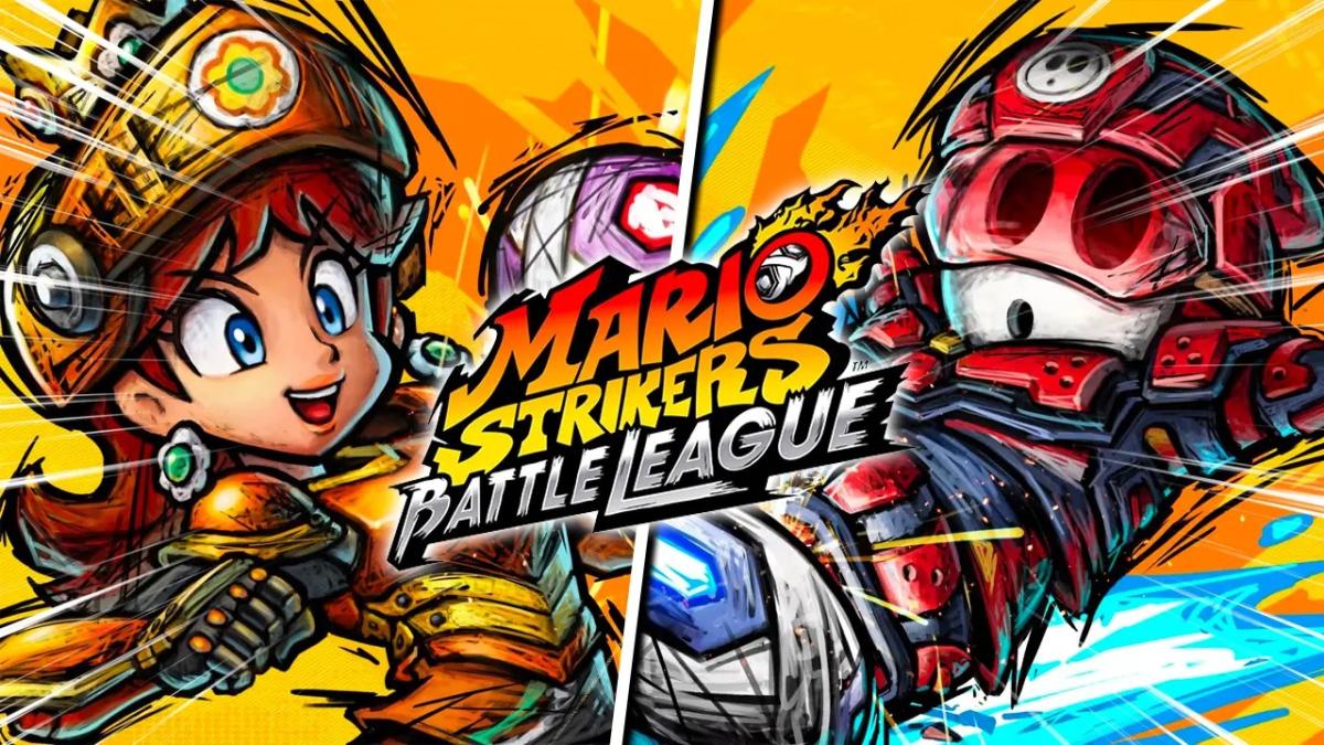 Shy Guy y Daisy ya calientan para entrar al campo de Mario Strikers Battle League Football