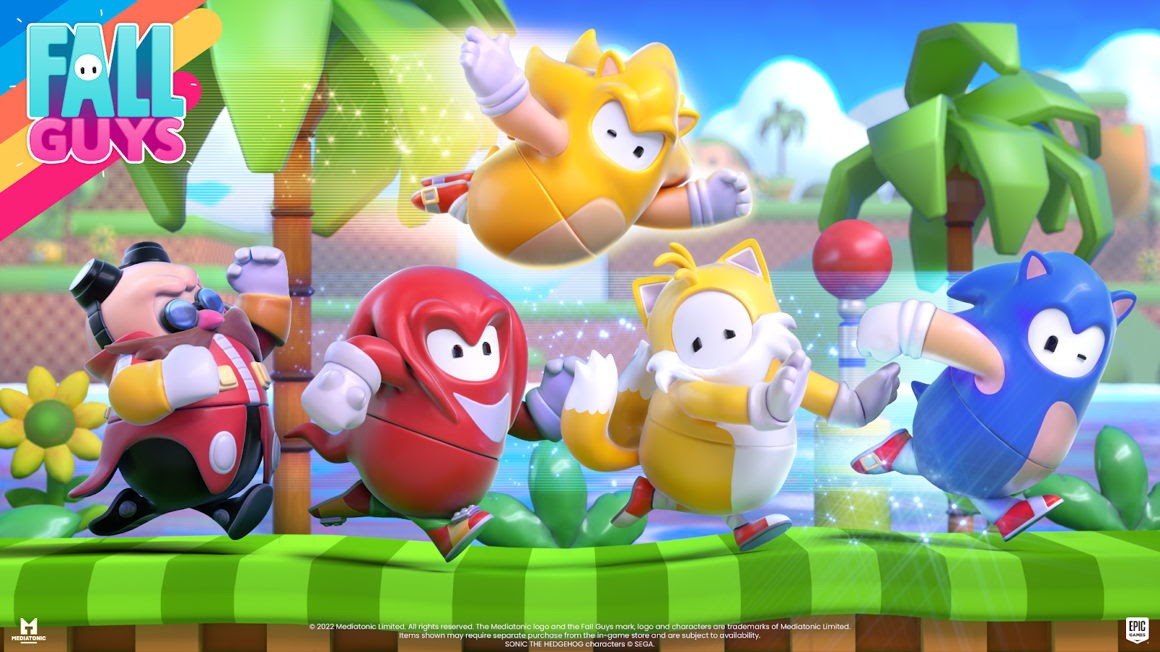 Sonic y sus amigos llegan a Fall Guys 1