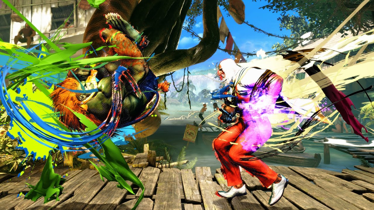 Street Fighter 6 presenta a JP en una pelea contra Blanka 1