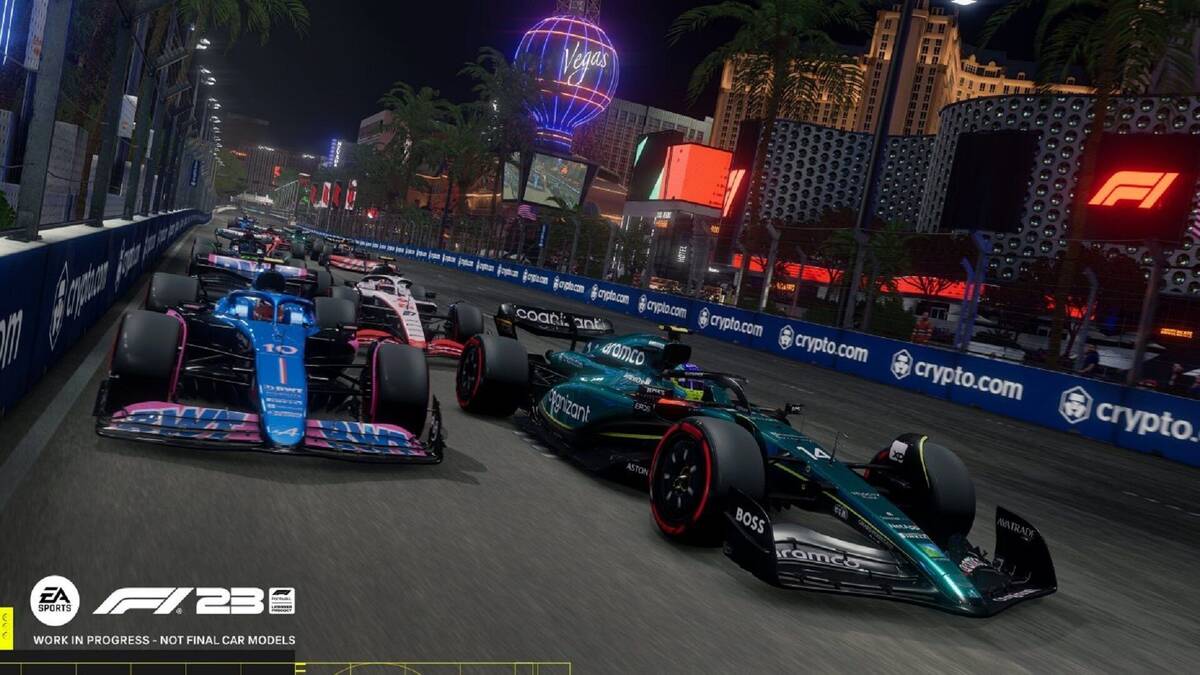 EA Sports F1 23 presenta un vistazo al circuito de Las Vegas Strip