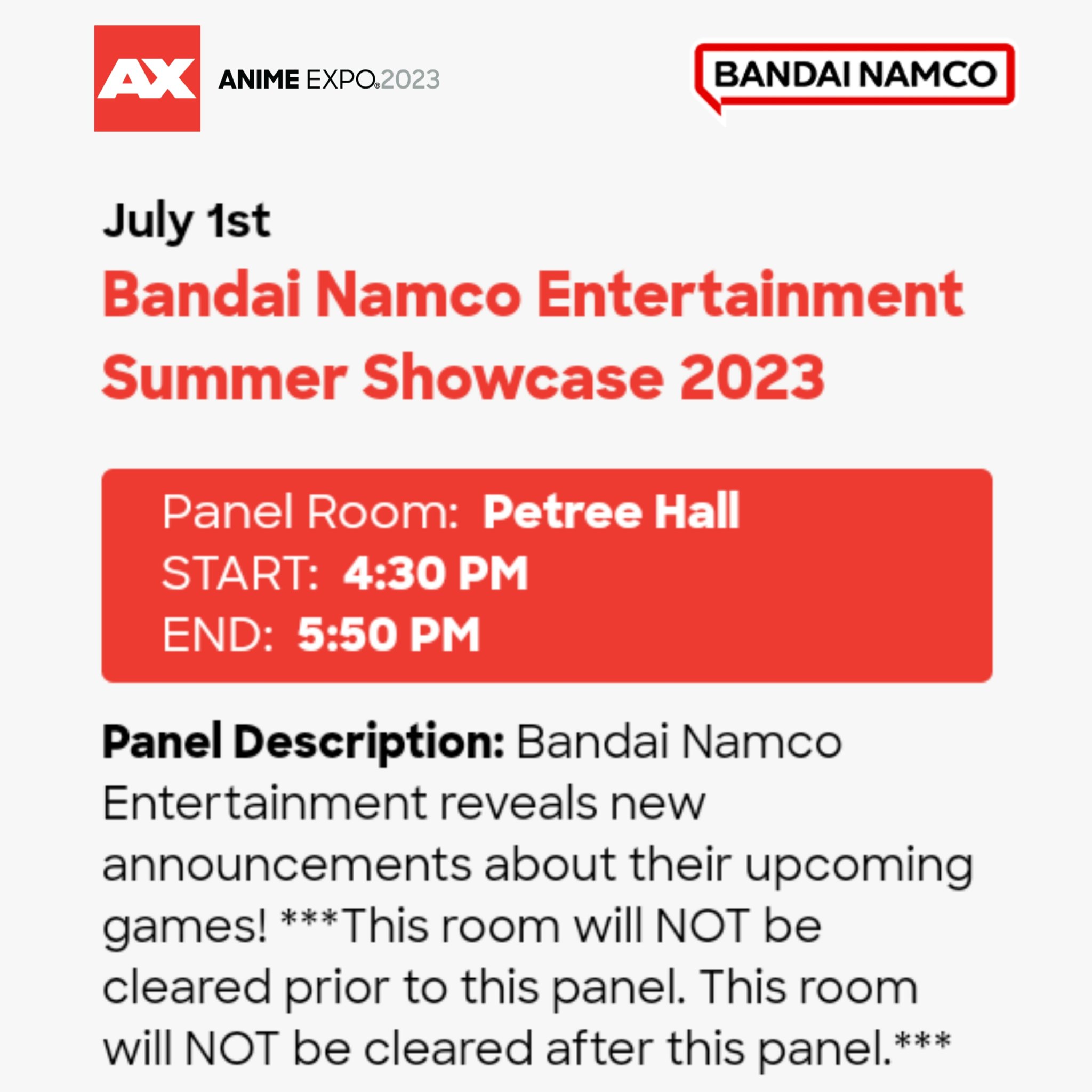 Bandai Namco Summer Showcase Tendrá Lugar En La Anime Expo 2023 No