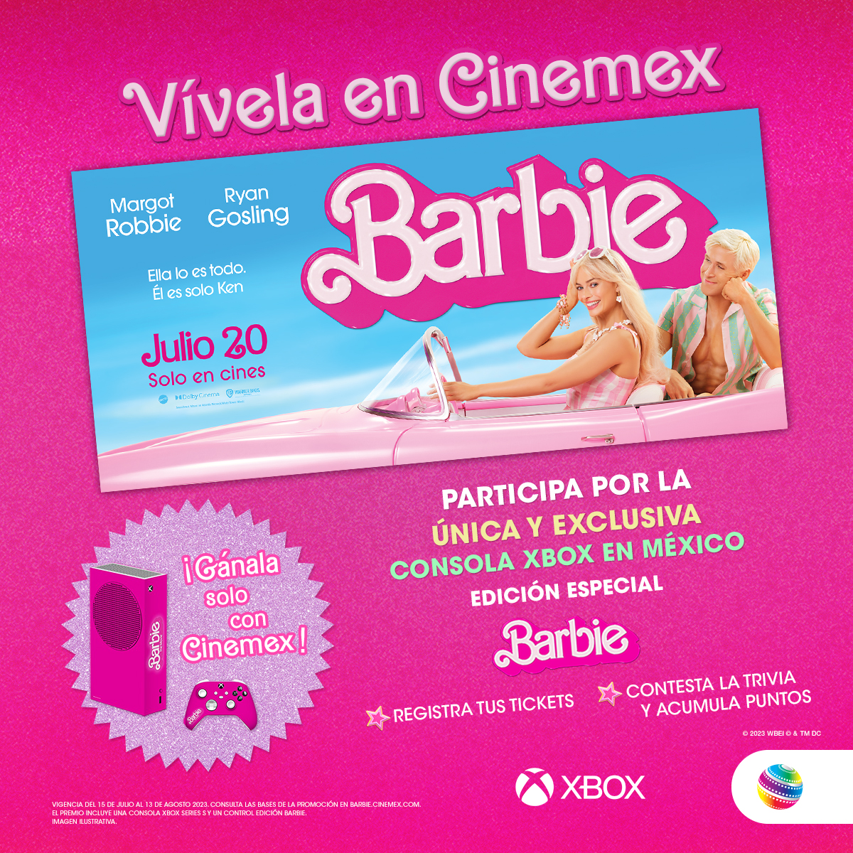 barbie xbox cinemex