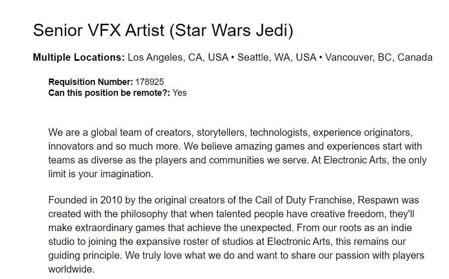 Rumor: Star Wars Jedi 3 estaría en desarrollo 6