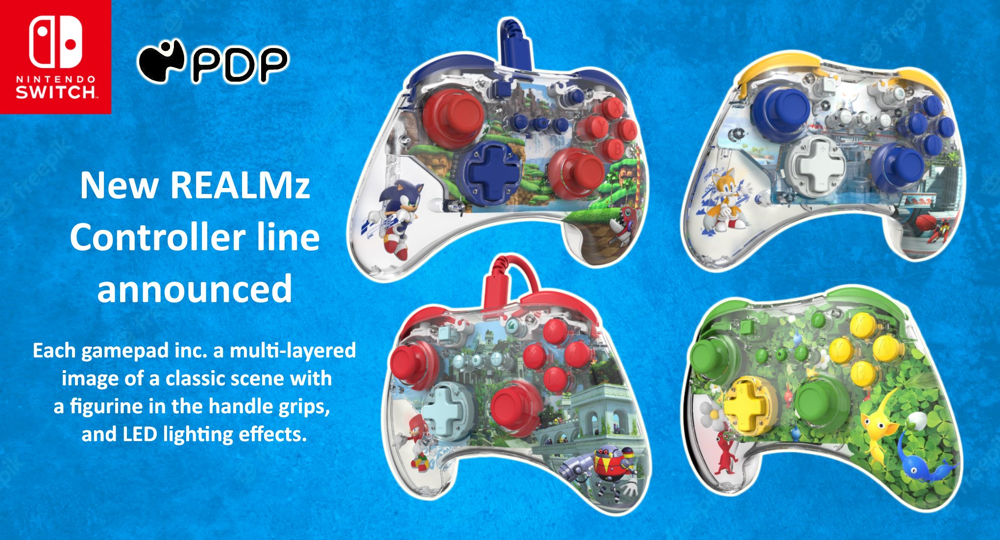 PDP REALMz presenta 3 nuevos controles con personajes icónicos de videojuegos 3