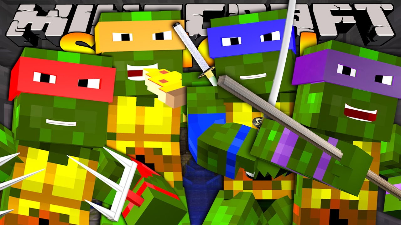 Minecraft, Las Tortugas Ninja, TMNT, Teenage Mutant Ninja Turtles