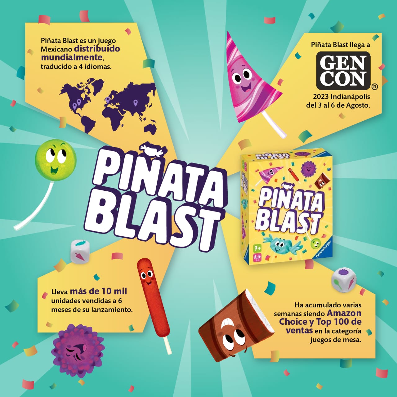 Conoce Piñata Blast, el juego de recoger dulces caóticamente 3