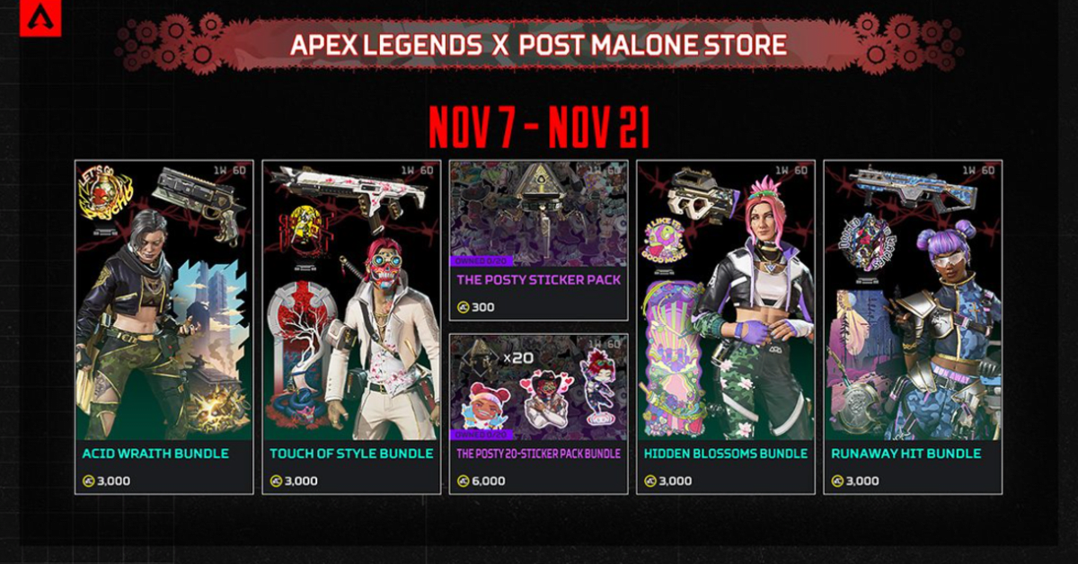 apex legends x post malone evento