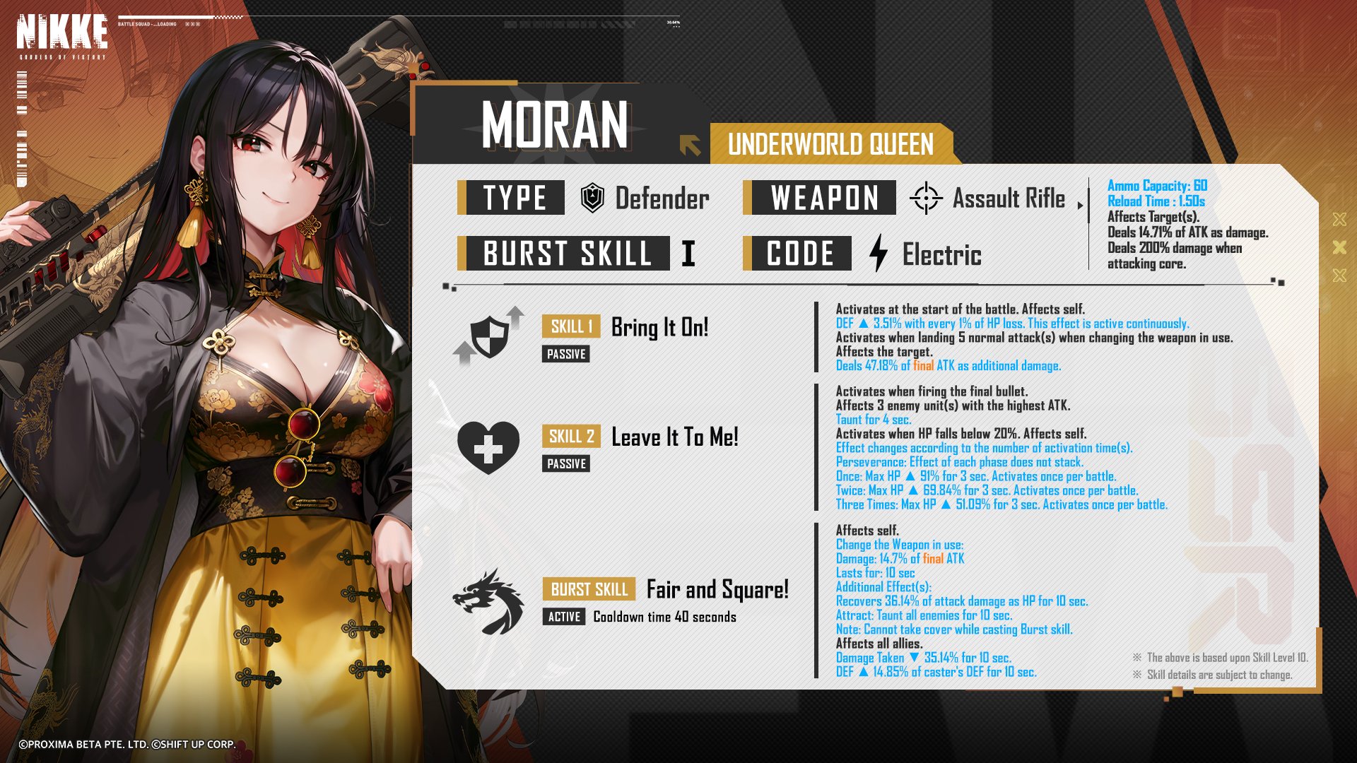 Goddess of Victory: NIKKE, Moran