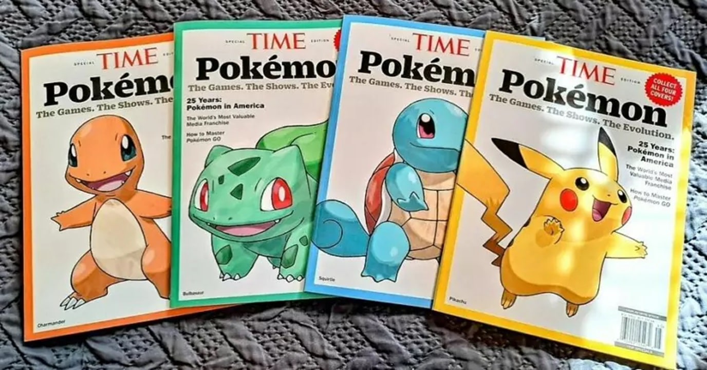 Pokémon: La revista Time celebra 25 años de la franquicia en Estados Unidos con ediciones coleccionables