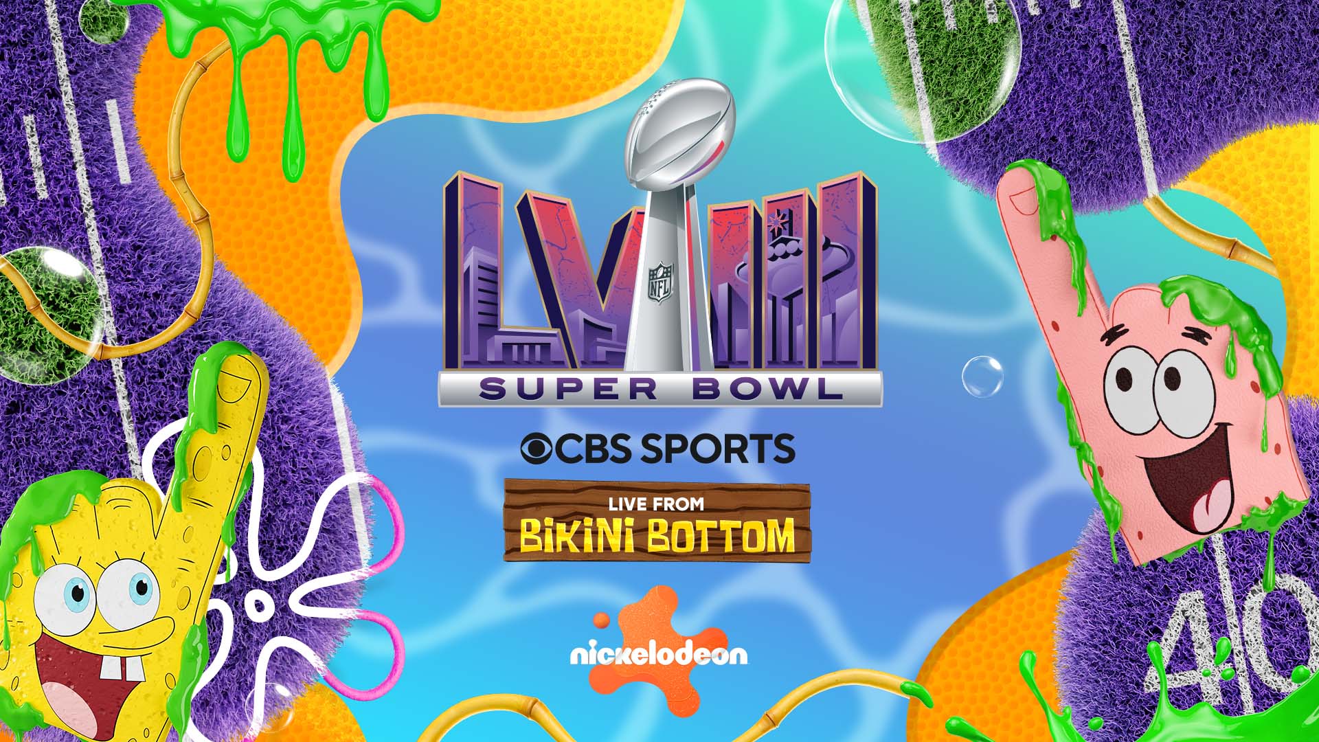 CBS Bob Esponja - Super Bowl LVIII