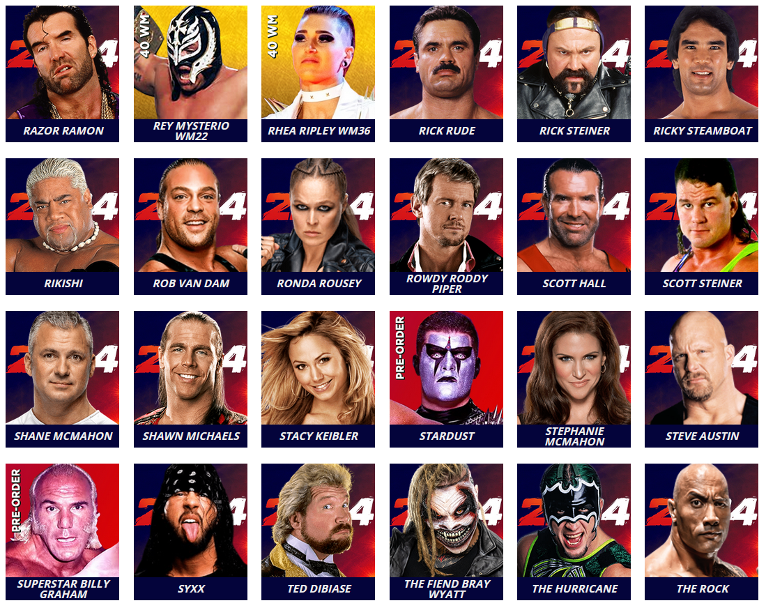 WWE 2K24 presenta el roster oficial del juego sin Vince McMahon y Brock Lesnar 11