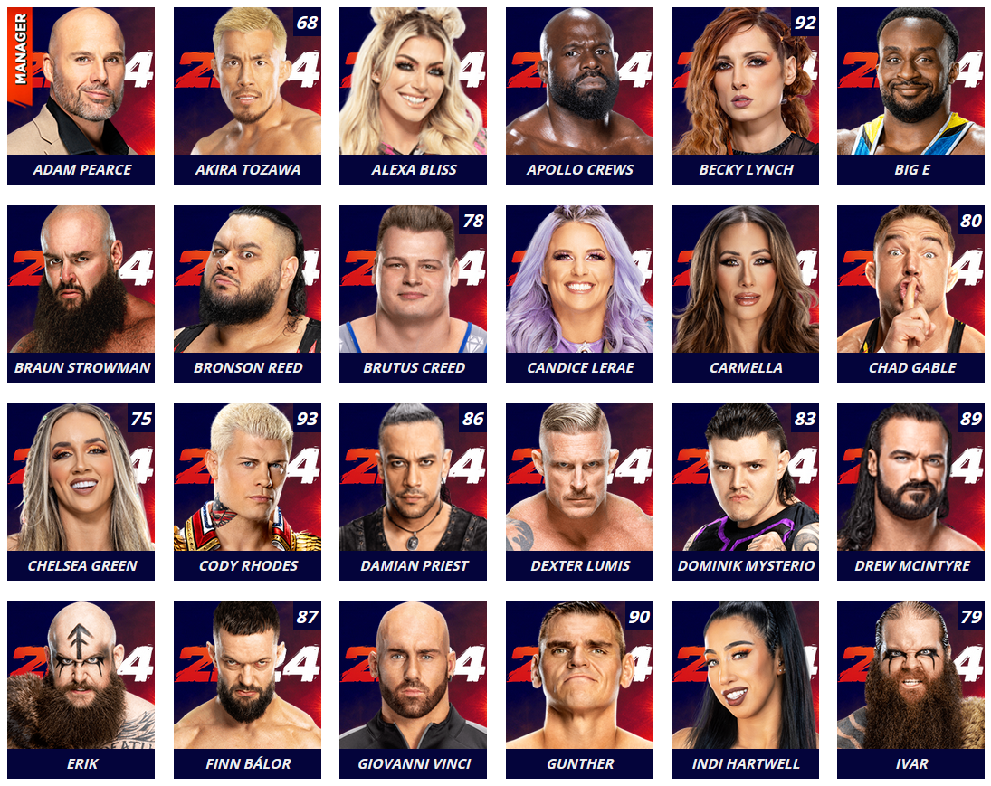 WWE 2K24 presenta el roster oficial del juego sin Vince McMahon y Brock Lesnar 2