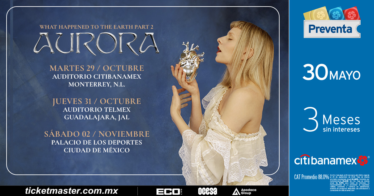 Aurora regresa a México con tres conciertos en 2024 1