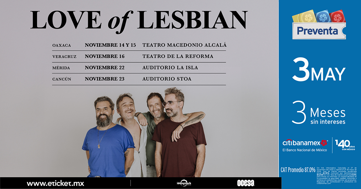 Love of Lesbian regresa a México en noviembre 2024 3