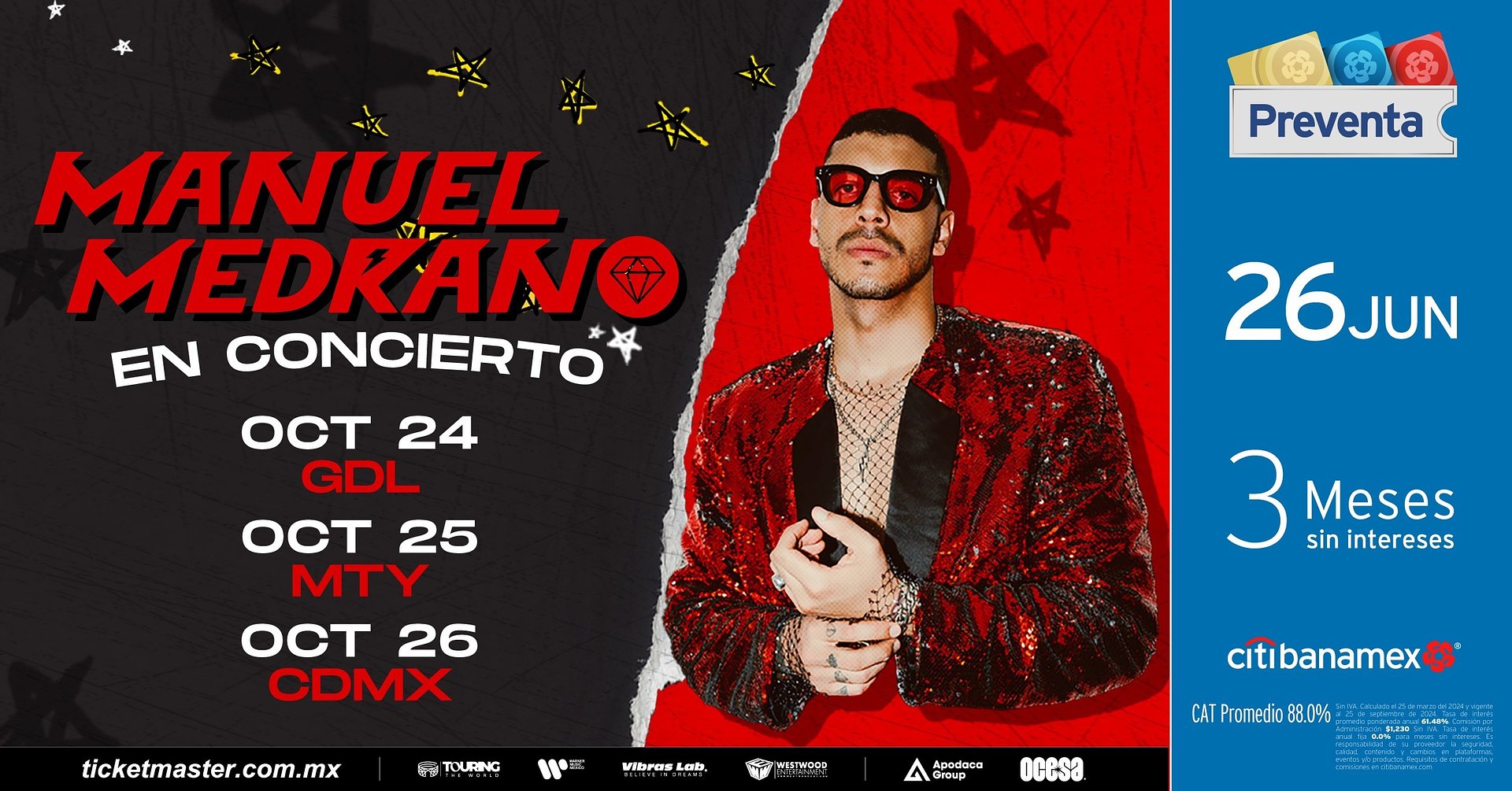 Manuel Medrano anuncia 3 conciertos en México en octubre 2024 1